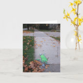 怠け者の帰り カード (黄色い花)