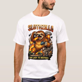 怠け者の怪獣スロージラが世界を破壊するには怠すぎる!面白い怪獣モンスター Tシャツ