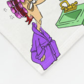 怠け者の日のためのWHiteローラレディーブランケット フリースブランケット (角)