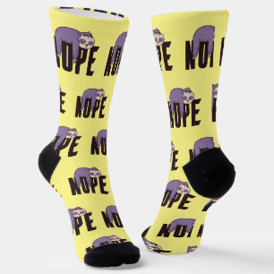 怠け者の日怠け者 – "Nope" – 怠け者のための愛好家 ソックス