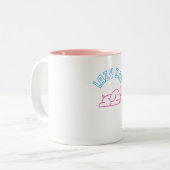 怠け者の日犬の週末のスヌーズ ツートーンマグカップ (正面左)