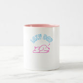 怠け者の日犬の週末のスヌーズ ツートーンマグカップ (中央)