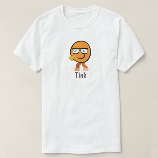 怠け者の男のおもしろい子Tink食品愛好家 Tシャツ (デザイン正面)