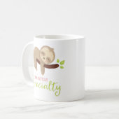 怠け者は私の専門かわいいナマケモノ コーヒーマグカップ (正面左)