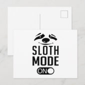 怠け者ナマケモノ眠る疲れたギフトのおもしろい怠惰 ポストカード (正面/裏面)
