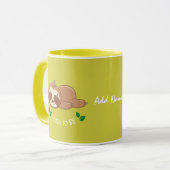 怠け者 |かわいい眠れるナマケモノテンプレート マグカップ (正面左)