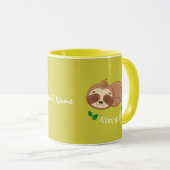 怠け者 |かわいい眠れるナマケモノテンプレート マグカップ (正面右)