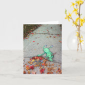 怠け者 カード (黄色い花)