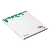 怠け者 |ボタニカル葉おもしろいパーソナライズされた ノートパッド (アングル)