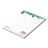 怠け者 |ボタニカル葉おもしろいパーソナライズされた ノートパッド (回転)