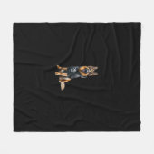 怠惰おもしろいなドイツの羊飼い犬チリン犬チル フリースブランケット (正面(横))