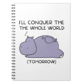 怠惰おもしろいなヒッポ私は全世界を征服する ノートブック (正面)