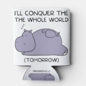 怠惰おもしろいなヒッポ私は全世界を征服する 缶クーラー (裏面)