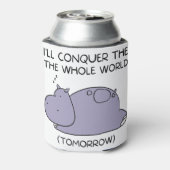 怠惰おもしろいなヒッポ私は全世界を征服する 缶クーラー (缶裏面)