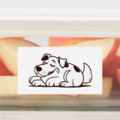 怠惰おもしろいな犬のデザイン ラベル (貼付)