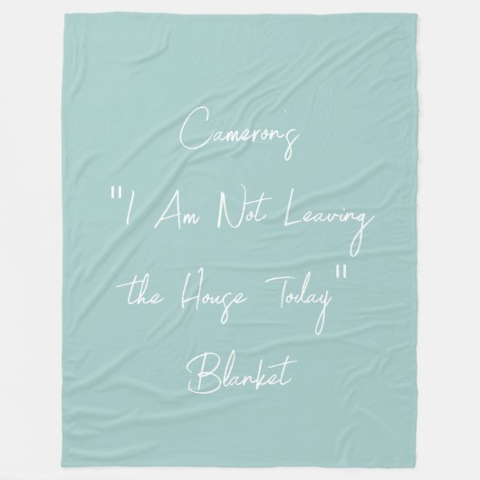 怠惰おもしろい日ホームボディ引用文ブパーソナライズされたルー フリースブランケット (正面)