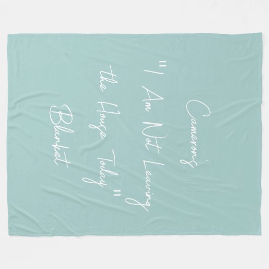 怠惰おもしろい日ホームボディ引用文ブパーソナライズされたルー フリースブランケット (正面(横))