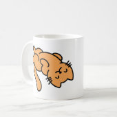 怠惰なオレンジキャット コーヒーマグカップ (正面左)