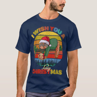 怠惰なクリスマスの怠けおもしろいメリークリスマス Tシャツ