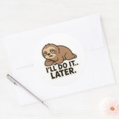 怠惰なテディベア ラウンドシール (封筒)