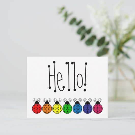 怠惰なデイジーのラディバグはがき ポストカード (スタンド正面)