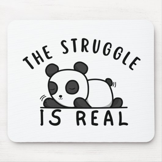 怠惰なパンダの戦実在い マウスパッド (正面)