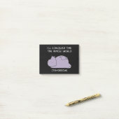 怠惰なヒッポ私は明日、世界を征服する ポストイット (デスク上)