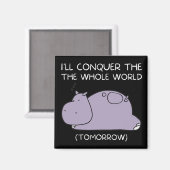 怠惰なヒッポ私は明日、世界を征服する マグネット (正面/裏面)