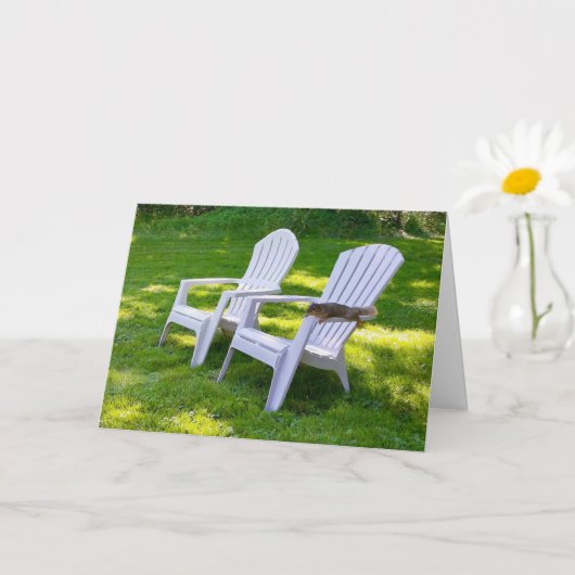 怠惰なリス – あなたがここにいたらいいのに カード (小さな植物)