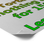 怠惰なレッス学ンおもしろいポスター記号 ポスター (角)