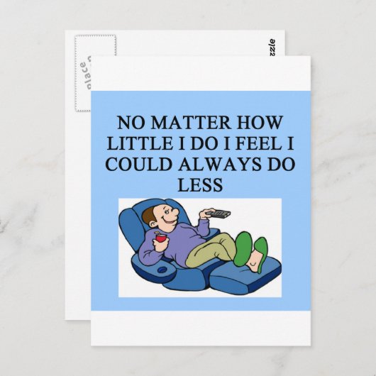 怠惰な人 ポストカード (正面/裏面)