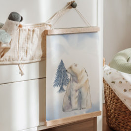 怠惰な冬のホッキョクグマ北極子供部屋ウォールデコール 吊り下げ型タペストリー