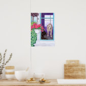 怠惰な午後のラブラドール絵画ズ ポスター (キッチン)