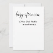 怠惰な午後 カード (裏面)