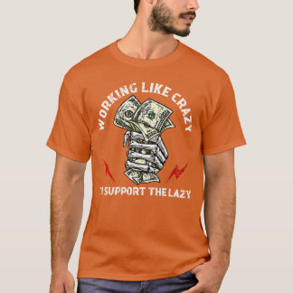 怠惰な友達をサポートするために必死に働いているよ バックプリントTシャツ Tシャツ