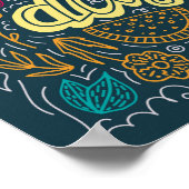 怠惰な夏の日レトロポスター ポスター (角)