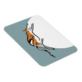 怠惰な太った三色おもしろい猫 マグネット (右側)