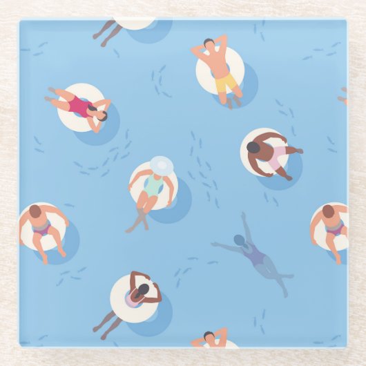 怠惰な川に浮かぶ ガラスコースター (正面)