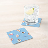 怠惰な川に浮かぶ スクエアペーパーコースター (インサイチュ)