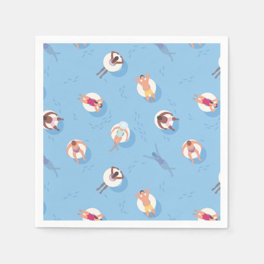 怠惰な川に浮かぶ スタンダードカクテルナプキン (正面)