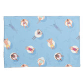 怠惰な川に浮かぶ 枕カバー (正面右)