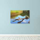 怠惰な川 キャンバスプリント (インサイチュ (ウッドフロア))