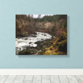 怠惰な川 キャンバスプリント (インサイチュ (ウッドフロア))