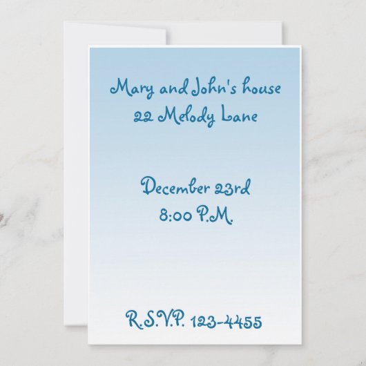 怠惰な川 招待状 (裏面)