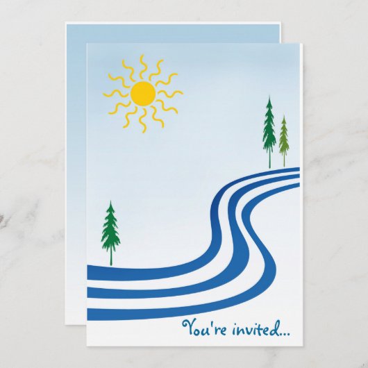 怠惰な川 招待状 (正面/裏面)