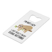 怠惰な怠け者が何もしない クレジットカード栓抜き (正面アングル)