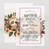 怠惰な怠け者が枝の漫画の上で眠る 招待状 (正面/裏面)