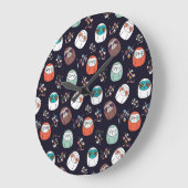 怠惰な怠け者 ラージ壁時計 (傾斜)