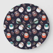 怠惰な怠け者 ラージ壁時計 (正面)