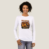 怠惰な怪獣スロージラが破壊する気ゼロ！面白い怪獣モンスター トライブレンドＴシャツ (正面全体)
